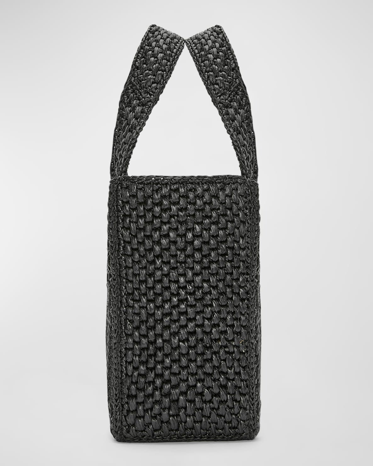 Loewe Small Font Tote in Raffia